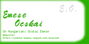 emese ocskai business card